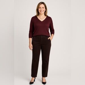 Liz Claiborne Audra soft vintage women’s cotton/spandex blend brown pants. P12R